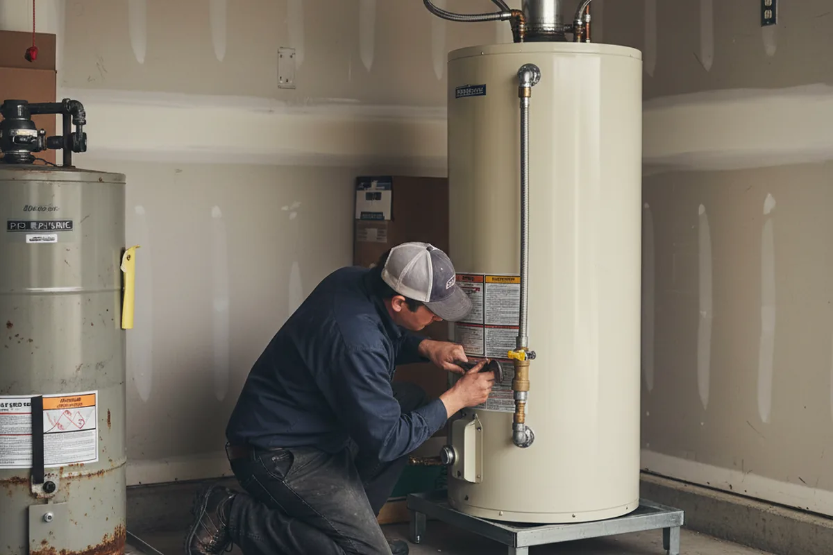 Water heater and shutoff valve replacement in Canon